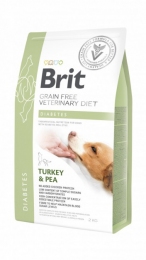 Brit Dog Diabets 2kg VetDiets сухой корм для собак при сахарном диабете с идейкой и горохом -  Корм Brit Care для собак 