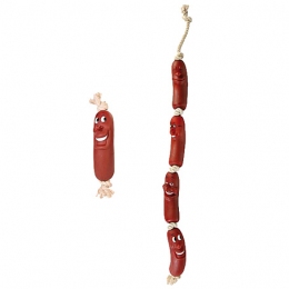 Сарделька на мотузці з ручкою Trixie 3252 - Іграшки для цуценят