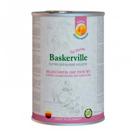 Baskerville влажный корм для собак Утка и кабан с тыквой и зеленью -  Влажный корм для собак -   Вес консервов: До 500 г  