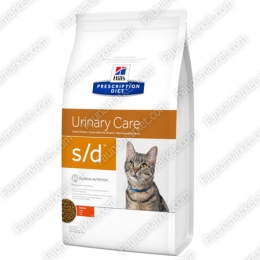 Hills PD Feline S/D сухой корм для быстрого растворения струвитных камней у кошек -  Сухой корм для кошек -   Потребность: Мочевыделительная система  