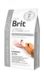 Brit Dog Mobility 2кг VetDiets сухой корм для суставов с селедкой, лососем, горохом и гречкой -  Корм Brit Care для собак 