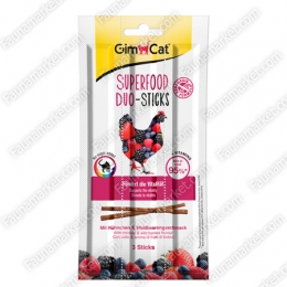 Gimcat Superfood дуо-палички з курчам і ягодами для котів - Смаколики та ласощі для котів