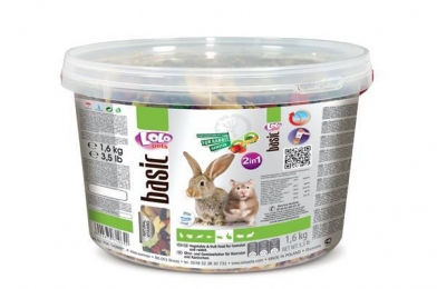 Полнорационный корм для хомячков и кроликов овоще-фруктовый, Lolopets - Корм для кролика