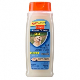 Ultra Guard Hartz H2305 шампунь для собак от блох и клещей -  Противопаразитарные шампуни для собак 