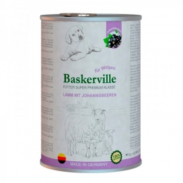 Baskerville консервы (влажный корм) для щенков Ягнёнок и смородина  -  Влажный корм для собак -   Вес консервов: До 500 г  