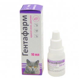 Гентафарм 0,4% краплі для очей для собак, кішок, гризунів 15 мл, Лорі - Очні краплі для собак