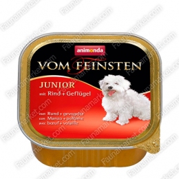 Animonda Vom Feinsten Junior mit Rind and Geflugen влажный корм для щенков с говядиной и птицей -  Корм для белых собак -    