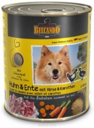 Belcando влажный корм для взрослых собак Курица и утка с пшеном и морковью -  Белькандо консервы для собак 