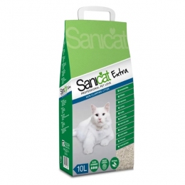Sanicat extra наповнювач для котів вбираючий без аромату аттапульгіт 10л - Наповнювач для котячого туалету