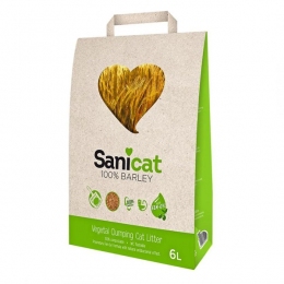 Sanicat barley наповнювач для котів натуральний ячмінь 6л - 