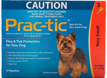 ПРАК-ТИК (Prac-tic) капли от блох и клещей для собак, 3 пипетки Novartis -  Средства от блох и клещей для собак -   Действующее вещество: Пирипрол  