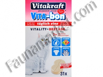 Вита-бон 31тб для кошек старше 7 лет -  Витамины для кошек - Vitakraft     