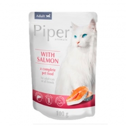 Dolina Noteci Piper cat Adult Salmon вологий корм для котів з лососем -  Вологий корм для кішок Dolina Noteci (Долина Нотечі) 