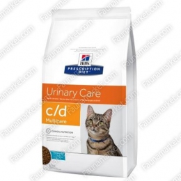 Hills PD Feline C/D Multicare сухой корм для поддержания здоровья мочевыводящих путей у кошек c океанической рыбой  - Корм для кошек с лишним весом