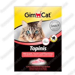 Gimcat Topinis витаминные мышки с таурином и творогом -  Лакомства для кошек Gimpet     