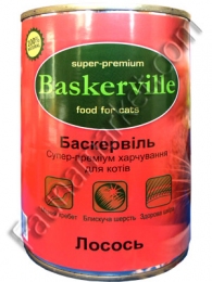 Baskerville консерва для кішок Лосось -  Вологий корм для кішок Баскервіль (Baskerville) 
