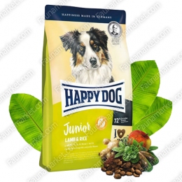 Happy Dog Supreme Junior Lamb&Rice с ягненком и рисом -  Сухой корм для собак -   Ингредиент: Ягненок  