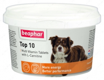 Beaphar Top 10 с L-карнитином со вкусом креветок -  Beaphar витамины для собак 