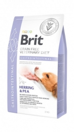 Brit Dog Gastrointstinal 2kg VetDiets сухой корм для собак при нарушениях пищеварения с лососем, горохом и гречкой -  Корм Brit Care для собак 