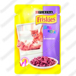 Friskies влажный корм для котят Ягненок в подливе  -  Влажный корм для котов -  Ингредиент: Ягненок 