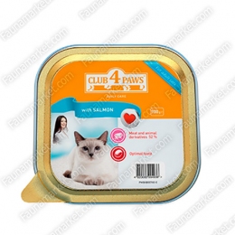 Club 4 paws (Клуб 4 лапы) паштет для котов с лососем -  Влажный корм для котов -  Ингредиент: Лосось 