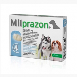 Мілпразон 2,5мг для собак 0,5-5кг, KРКА