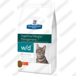 Hills PD Feline W / D сухий корм для підтримки ідеальної ваги кішок -  Корм для кішок з нирковою недостатністю -    