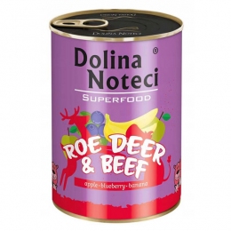 Dolina Noteci Superfood консервы для собак косуля и говядина -  Влажный корм для собак -   Ингредиент: Говядина  