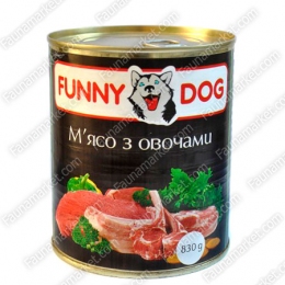 FUNNY DOG консерва для собак М'ясо з овочами -  Вологий корм для собак -   Інгредієнт М'ясо  