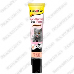 Gimcat Duo Chicken & Malt паста для виведення вовняних грудок для котів та кішок - Смаколики та ласощі для котів