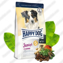 Happy Dog Supreme Junior Grainfree для юниоров средних и крупных пород -  Сухой корм для собак -   Ингредиент: Ягненок  
