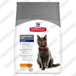 Hills SP Feline Mature Adult 7+ Sterilised Cat сухой корм для кастрированных котов и стерилизованных кошек старше 7 лет с курицей - Корм для котов при мочекаменной болезни