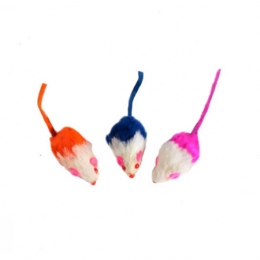 Набор из 3 меховых двухцветных мышей -  Игрушки для кошек - Другие     