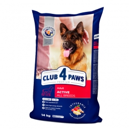 Club 4 paws (Клуб 4 лапы) PREMIUM Актив для активных собак -  Клуб 4 Лапы корм для собак 