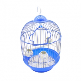 Клетка круглая для мелких птиц 23*35см -  Клетки для попугаев -   Вид крыши: Круглая  