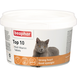 Top 10 For Cats, Beaphar - Харчова добавка для кішок з таурином -  Вітаміни для кішок Beaphar     