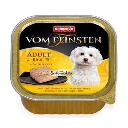 Вом Фенштейн консерва для собак яловичина, яйце і шинка 150г 826679 -  Вологий корм для собак - Vom Feinsten     