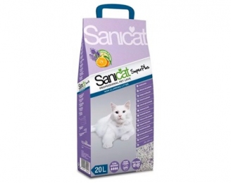 SANICAT SUPERPLUS наполнитель для котов впитывающий лаванда и апельсин -  Наполнитель для кота - SANICAT     