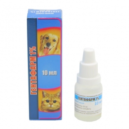 Гентафарм 1% капли ушные для котов и собак, 10 мл - 