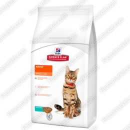 Hills SP Feline Adult Optimal Care сухой корм для кошек с тунцом -  Сухой корм для кошек -   Ингредиент: Тунец  