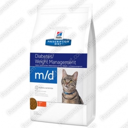 Hills PD Feline M/D сухой корм для кошек с сахарным диабетом -  Корм для кошек с проблемами ЖКТ Hills   
