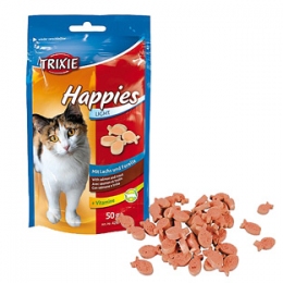 Happies Light дропсы с лососем и форелью Trixie 4267 -  Лакомства для кошек -   Вкус: Рыба  