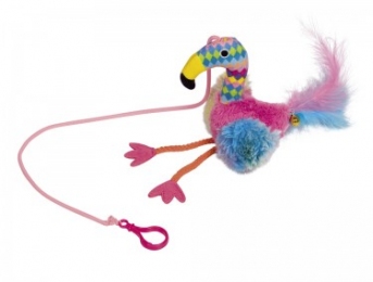 Plüschflamingo mit Spiralband фламинго плюш Нобби 66940 - Мягкие игрушки для собак