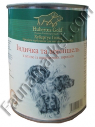 Hubertus Gold консерва для дорослих собак Індичка з локшиною 800г - Консерви для собак