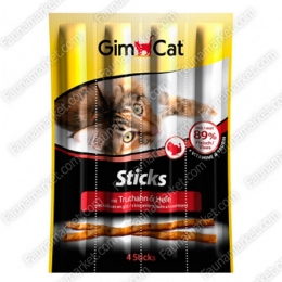 Gimcat Sticks лакомые палочки с индейкой и дрожжами - Вкусняшки и лакомства для котов