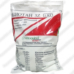 Біотан 3Z вітамінно-мінеральна добавка 1кг - Вітаміни для сільгосп тварин