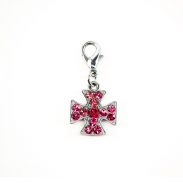 Підвіска Хрест Сапфір рожево-блакитний -  Прикраси для собак -   Тип Підвіска  