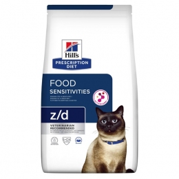 Сухой корм Hill's Prescription Diet Feline Food Sensitivities z/d для кошек при пищевой непереносимости 3 кг. -  Сухой корм Хиллс для кошек 
