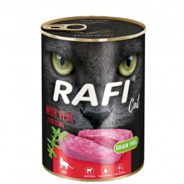 Dolina Noteci RAFI Grain Free Cat with Veal консервы для кошек с телятиной (65%) 400г 394563