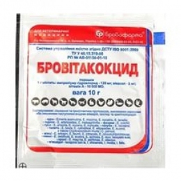 Бровитакокцид 10г К-Т 35+5, Бровафарма -  Ветпрепараты для собак Бровафарма     